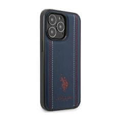 US Polo US Polo Assn Leather Stitch - Ohišje za iPhone 14 Pro (mornarsko modro)