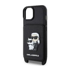 Karl Lagerfeld Karl Lagerfeld Crosssbody NFT Saffiano Karl &amp; Choupette - etui za iPhone 14 (črno)