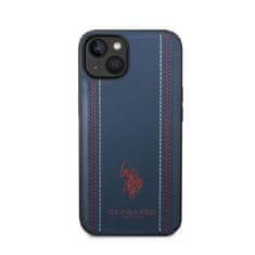 US Polo US Polo Assn Leather Stitch - Ohišje za iPhone 14 Plus (mornarsko modra)