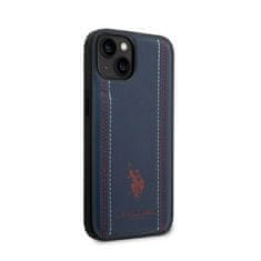 US Polo US Polo Assn Leather Stitch - Ohišje za iPhone 14 Plus (mornarsko modra)