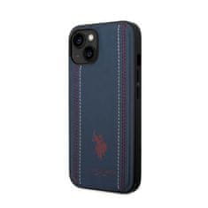 US Polo US Polo Assn Leather Stitch - Ohišje za iPhone 14 Plus (mornarsko modra)