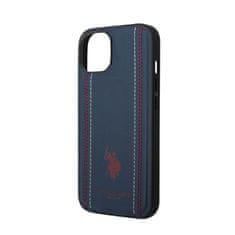 US Polo US Polo Assn Leather Stitch - Ohišje za iPhone 14 Plus (mornarsko modra)