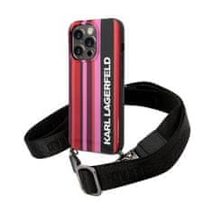 Karl Lagerfeld Karl Lagerfeld Color Stripes Strap - Ohišje za iPhone 14 Pro (roza)