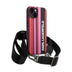 Karl Lagerfeld Karl Lagerfeld Color Stripes Strap - Ohišje za iPhone 14 (roza)