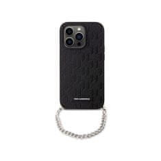 Karl Lagerfeld Karl Lagerfeld Saffiano Monogram Chain - Ohišje za iPhone 14 Pro Max (črno)