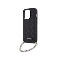 Karl Lagerfeld Karl Lagerfeld Saffiano Monogram Chain - Ohišje za iPhone 14 Pro Max (črno)