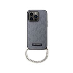 Karl Lagerfeld Karl Lagerfeld Saffiano Monogram Chain - Ohišje za iPhone 14 Pro Max (srebrno)