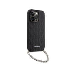 Karl Lagerfeld Karl Lagerfeld Saffiano Monogram Chain - Ohišje za iPhone 14 Pro Max (črno)