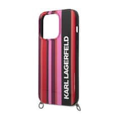 Karl Lagerfeld Karl Lagerfeld Color Stripes Strap - Ohišje za iPhone 14 Pro (roza)