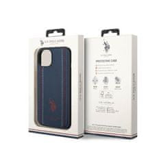 US Polo US Polo Assn Leather Stitch - Ohišje za iPhone 14 (mornarsko modra)