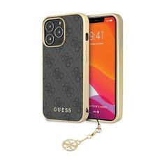 Guess Kolekcija Guess 4G Charms - Ohišje za iPhone 14 Pro Max (sivo)