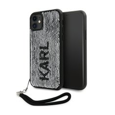 Karl Lagerfeld Karl Lagerfeld Sequins Cord - ohišje s povodcem za iPhone 11 (srebrno)