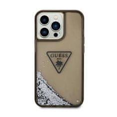 Guess Ohišje Guess Liquid Glitter Triangle Logo - Ohišje za iPhone 14 Pro Max (črno)