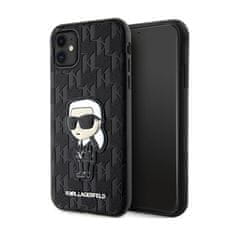 Karl Lagerfeld Karl Lagerfeld NFT Saffiano Monogram Ikonik - etui za iPhone 11 (črno)