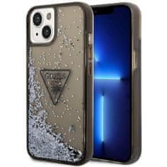 Guess Guess Liquid Glitter Triangle Logo Case - Ohišje za iPhone 14 (črno)