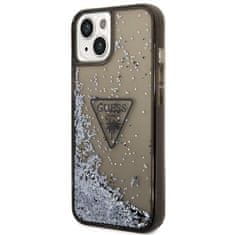 Guess Guess Liquid Glitter Triangle Logo Case - Ohišje za iPhone 14 (črno)