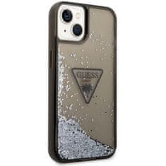 Guess Guess Liquid Glitter Triangle Logo Case - Ohišje za iPhone 14 (črno)