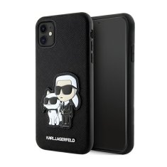 Karl Lagerfeld Karl Lagerfeld NFT Saffiano Karl &amp; Choupette - etui za iPhone 11 (črno)