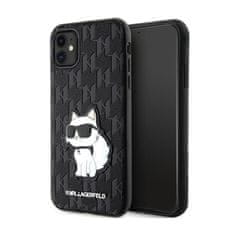 Karl Lagerfeld Karl Lagerfeld NFT Saffiano Monogram Choupette - etui za iPhone 11 (črno)