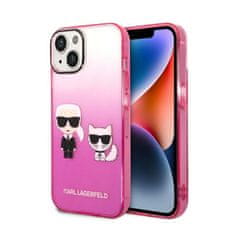 Karl Lagerfeld Karl Lagerfeld Gradient Ikonik Karl &amp; Choupette - etui za iPhone 14 Plus (roza)