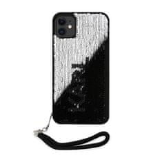 Karl Lagerfeld Karl Lagerfeld Sequins Cord - ohišje s povodcem za iPhone 11 (srebrno)