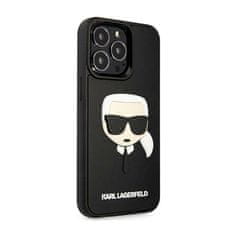 Karl Lagerfeld Karl Lagerfeld 3D gumijasto ohišje Karl`s Head - Ohišje za iPhone 14 Pro (črno)