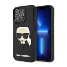 Karl Lagerfeld Karl Lagerfeld 3D gumijasto ohišje Karl`s Head - Ohišje za iPhone 14 Pro (črno)