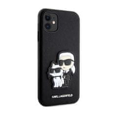 Karl Lagerfeld Karl Lagerfeld NFT Saffiano Karl &amp; Choupette - etui za iPhone 11 (črno)