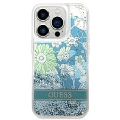 Guess Guess Liquid Glitter Flower - Ohišje za iPhone 14 Pro Max (zeleno)