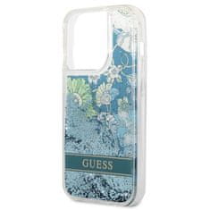 Guess Guess Liquid Glitter Flower - Ohišje za iPhone 14 Pro Max (zeleno)