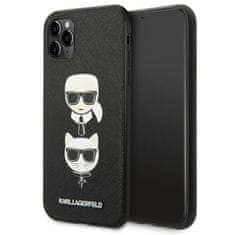 Karl Lagerfeld Karl Lagerfeld Saffiano Karl &amp; Choupette Heads - Ohišje za iPhone 11 Pro (črno)