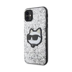 Karl Lagerfeld Karl Lagerfeld NFT Glitter Choupette Patch - ovitek za iPhone 11 (srebrn)