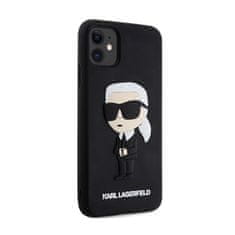 Karl Lagerfeld Karl Lagerfeld 3D gumijasto ohišje NFT Ikonik - ohišje za iPhone 11 (črno)