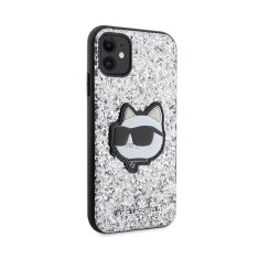 Karl Lagerfeld Karl Lagerfeld NFT Glitter Choupette Patch - ovitek za iPhone 11 (srebrn)