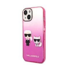 Karl Lagerfeld Karl Lagerfeld Gradient Ikonik Karl &amp; Choupette - etui za iPhone 14 Plus (roza)