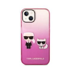 Karl Lagerfeld Karl Lagerfeld Gradient Ikonik Karl &amp; Choupette - etui za iPhone 14 Plus (roza)