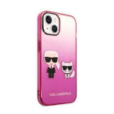 Karl Lagerfeld Karl Lagerfeld Gradient Ikonik Karl &amp; Choupette - etui za iPhone 14 Plus (roza)