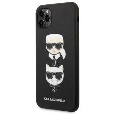 Karl Lagerfeld Karl Lagerfeld Saffiano Karl &amp; Choupette Heads - Ohišje za iPhone 11 Pro Max (črno)