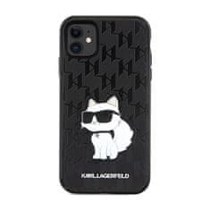 Karl Lagerfeld Karl Lagerfeld NFT Saffiano Monogram Choupette - etui za iPhone 11 (črno)