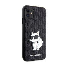 Karl Lagerfeld Karl Lagerfeld NFT Saffiano Monogram Choupette - etui za iPhone 11 (črno)