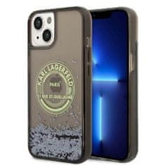 Karl Lagerfeld Karl Lagerfeld Liquid Glitter Round RSG Logo Case - Ohišje za iPhone 14 Plus (črno)