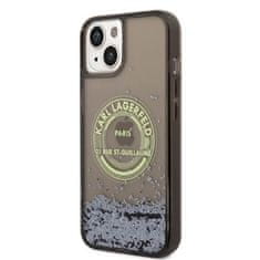 Karl Lagerfeld Karl Lagerfeld Liquid Glitter Round RSG Logo Case - ohišje za iPhone 14 (črno)