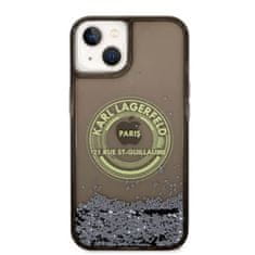 Karl Lagerfeld Karl Lagerfeld Liquid Glitter Round RSG Logo Case - ohišje za iPhone 14 (črno)