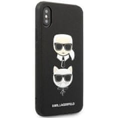 Karl Lagerfeld Karl Lagerfeld Saffiano Karl &amp; Choupette Heads - Ohišje za iPhone Xs Max (črno)