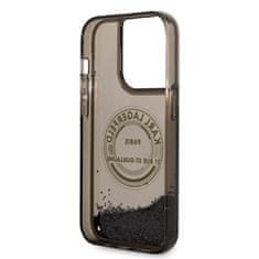 Karl Lagerfeld Karl Lagerfeld Liquid Glitter Round RSG Logo Case - Ohišje za iPhone 14 Pro (črno)