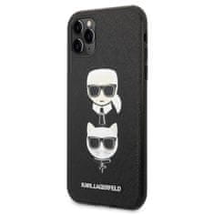 Karl Lagerfeld Karl Lagerfeld Saffiano Karl &amp; Choupette Heads - Ohišje za iPhone 11 Pro (črno)