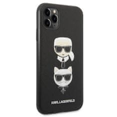 Karl Lagerfeld Karl Lagerfeld Saffiano Karl &amp; Choupette Heads - Ohišje za iPhone 11 Pro (črno)