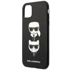 Karl Lagerfeld Karl Lagerfeld Saffiano Karl &amp; Choupette Heads - Ohišje za iPhone 11 Pro (črno)