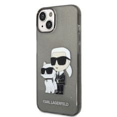 Karl Lagerfeld Karl Lagerfeld IML Glitter NFT Karl &amp; Choupette - Ohišje za iPhone 14 (črno)