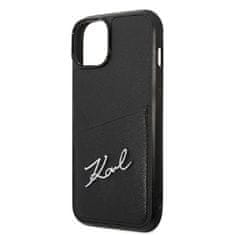 Karl Lagerfeld Karl Lagerfeld Signature Logo Cardslot - Ohišje za iPhone 14 Plus (črno)